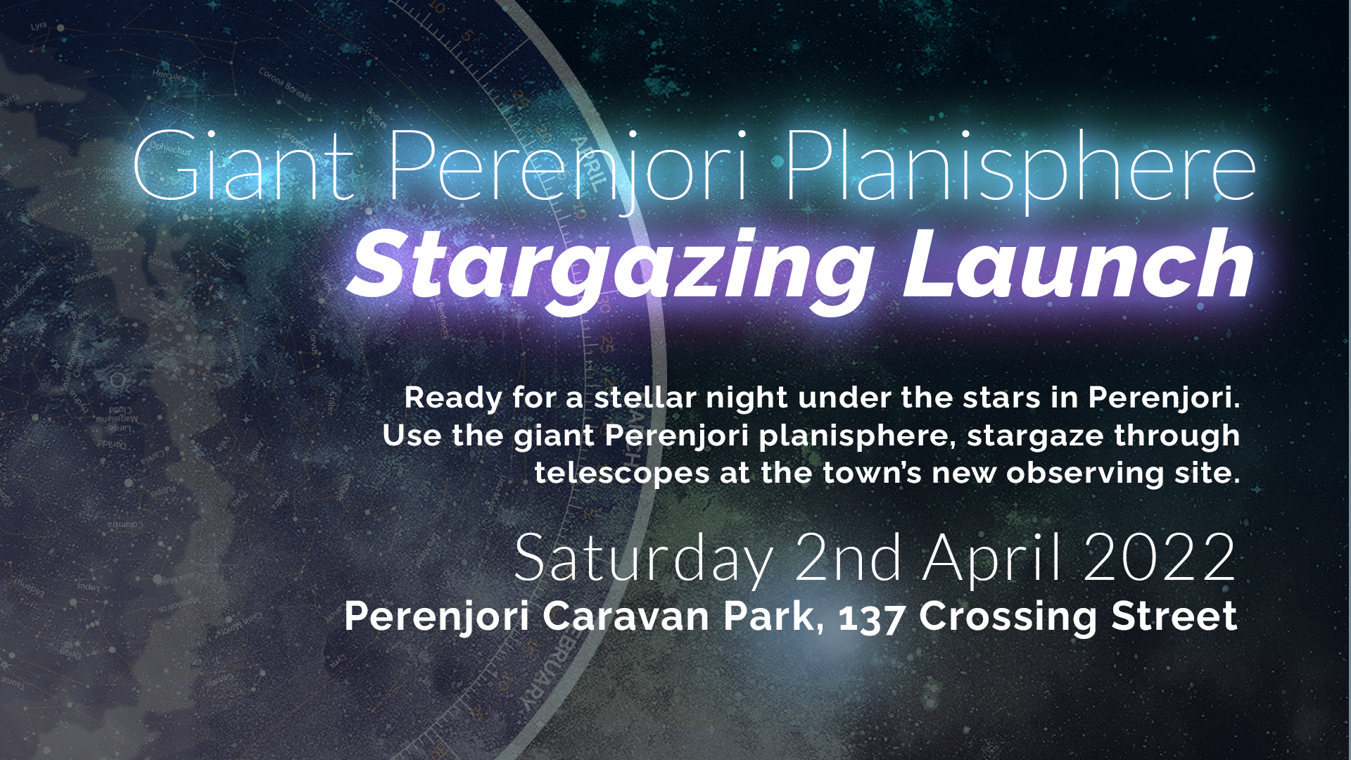 Giant Perenjori Planisphere Stargazing Launch | 2nd April